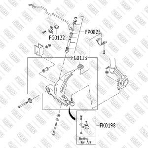 Daewoo Nexia/Espero/Lanos Стойка перед.стабилизатора в сборе FP0825 FIXAR