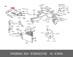 Hyundai Accent 00-/Getz/Elantra 00-/Tucson 2.0б/Sonata 2.0 G4GC ролик кондиционе 9783422100 HYUNDAI KIA