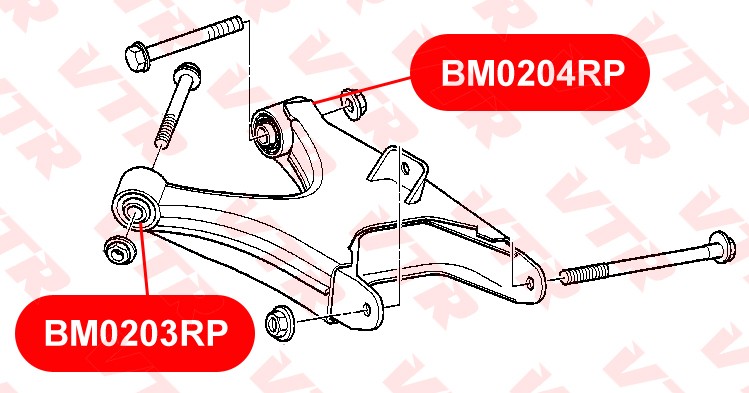 BMV 525  сайленблок передний внутреннего Н образного рычага BM0203RP VTR