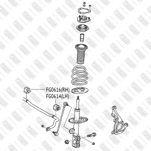 Toyota RAV 4 06>  втулка стабилизатора переднего правая FG0616 FIXAR