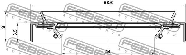 Nissan Primera P10, P11 Сальник поворотного кулака NOS-P11 FEBEST