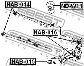 Nissan Wingroad Сайлентблок заднего поперечного рычага NAB-014 FEBEST