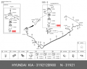 Hyundai SantaFe 06-10 Датчик воды 319212B900 HYUNDAI KIA