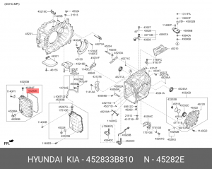 Kia Sportage 2.0б 11-/ix35/Solaris 6ст /Rio 14-/SantaFe 2.4б 10-12 прокладка АКП 452833B810 HYUNDAI KIA