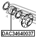 Подшипник пер.ступ.ком/кт DAC34640037 FEBEST