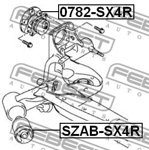 САЙЛЕНБЛОК ЗАДНЕЙ БАЛКИ (SUZUKI SX4 RW415/RW416/RW419/RW420 2006-) SZAB-SX4R FEBEST