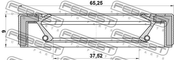 Mazda CX-7 сальник раздатки 95GAY-39650909R FEBEST