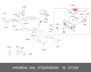 Hyundai Sonata Переключатель скорости вращения отопителя 972693D000 HYUNDAI KIA