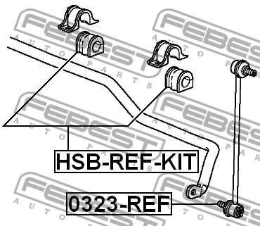 HONDA CR-V III Втулка переднего стабилизатора правая+левая HSB-REF-KIT FEBEST