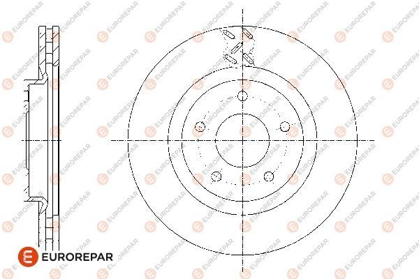 Mitsubishi Outlander 12-, ASX 10-  Диск тормозной передний 1667850180 EUROREPAR