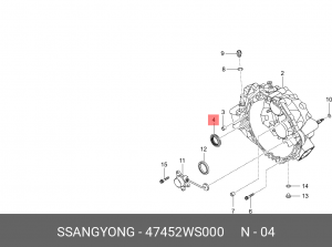 SS Actyon 11- Сальник привода правый 4WD 47452WS000 SSANG YONG