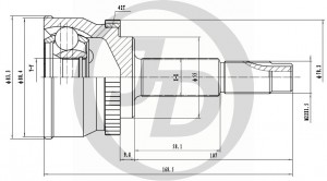 Nissan Almera, Sunny шрус наружный 23x55x25 JCT0034A JUST DRIVE