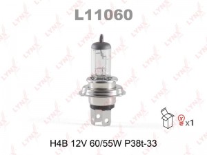 Лампа головного света H4B 12V 60/55W L11060 LYNXAUTO