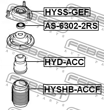 Hyundai Accent 00- Отбойник переднего амортизатора HYD-ACC FEBEST