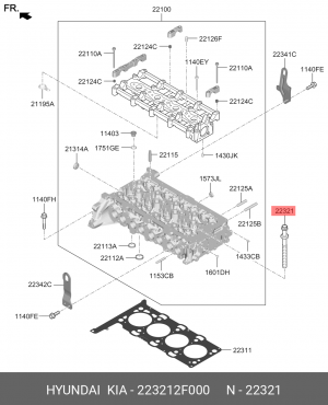 Hyundai Santa FE Болты ГБЦ 223212F000 HYUNDAI KIA