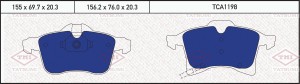 Opel Astra H, Meriva B, Zafira B Колодки передние дисковые TCA1198 TATSUMI