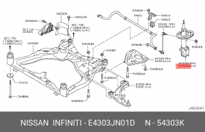 Nissan Teana J32 амортизатор передний левый (NISSAN) E4303JN01D NISSAN INFINITI