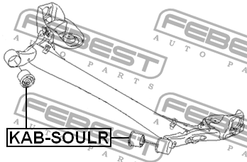Kia Soul/Cerato 09-12 сайлентблок задней балки KAB-SOULR FEBEST
