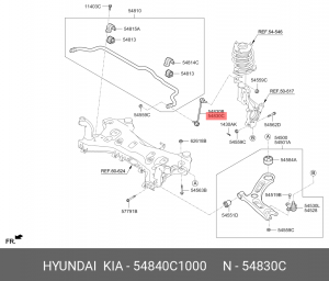 Hyundai Sonata LF 16-/Kia Optima JF 16- Стойка стабилизатора передняя правая 54840C1000 HYUNDAI KIA