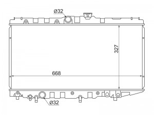 TOYOTA COROLLA/CARINA/SPRINTER/LEVIN/TRUENO/CARIB 87-92 5AFE радиатор охлаждения TY0002AT170 SAT