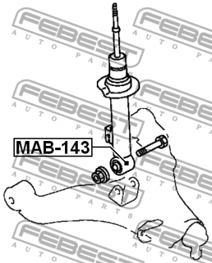 MITSUBISHI PAJERO SPORT 08-, L200 сайлентблок переднего аммортизатора MAB-143 FEBEST