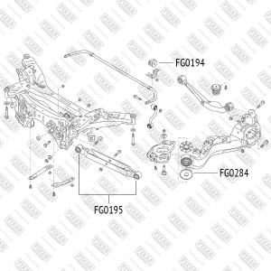 Nissan Qashqai, X-Trail 31, T31 RUS 09-  втулка заднего стабилизатора D=15 FG0194 FIXAR