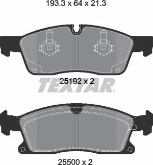 Mercedes ML350 Колодки тормозные передние 2519202 TEXTAR