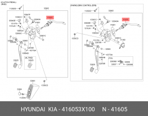Hyundai Elantra MD 10-, I30 12-17, CEED 12-18 главный цилиндр сцепления 416053X100 HYUNDAI KIA