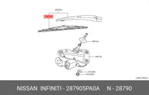 Щетка стеклоочистителя mi-DO "14- задняя 28790-5PA0A NISSAN INFINITI