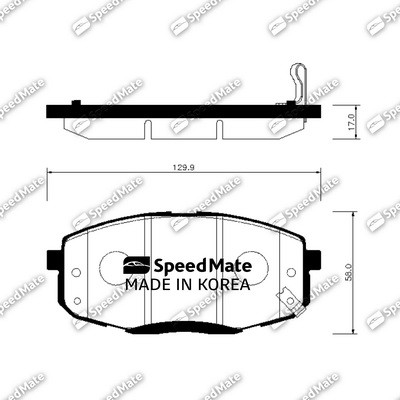 Kia Ceed 06-12/i30 09-12/Cerato09-12 Колодки тормоз. перед SM-BPH043 SPEEDMATE