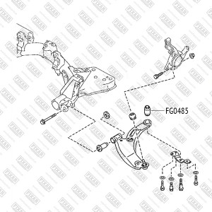 Mazda Familia Сайлентблок задний переднего рычага FG0485 FIXAR