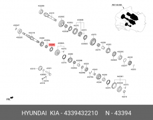 HYUNDAI / KIA синхронизатор 4339432210 HYUNDAI KIA