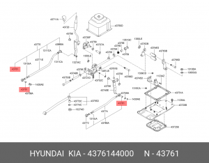 HYUNDAI h1/starex 00-06 втулка тяг кулисы МКПП(2шт/авто) 4376144000 HYUNDAI KIA
