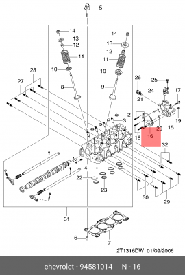 Daewoo Matiz 0,8, Tico Прокладка распределителя зажигания 94581014 DAEWOO