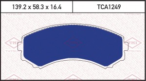 Mitsubishi Pajero 2, 3, 4 см. ВИН V8_,9_ колодки тормозные передние TCA1249 TATSUMI