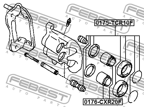 Toyota поршень переднего суппорта 0176-CXR20F FEBEST