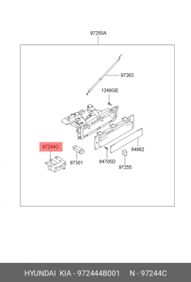 Huyndai Porter Реле Печки 972444B001 HYUNDAI KIA