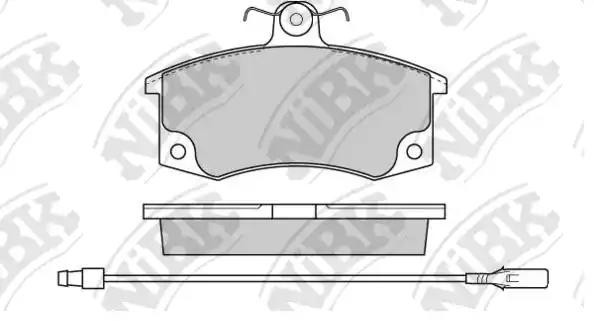 Kalina Тормозные колодки передние PN0223W NIBK