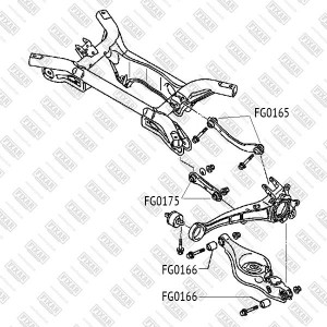 MITSUBISHI LANCER 9, 10, ASX, OUT сайлентблок заднего серповидного рычага FG0165 FIXAR