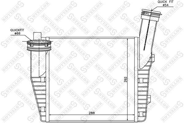 VAG TOUAREG  радиатор интеркулера правый 10-40079-SX STELLOX