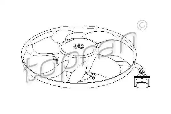 VAG OCTAVIA (96-10)/GOLF IV (97-08) крыльчатка с эл. мотором 290мм 109 037 HANS PRIES