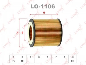 ФИЛЬТР МАСЛЯНЫЙ BMW 1(E81) 3.0-T/3(E90) 2.5-3.0T/5(E60) 2.5-3.0/5(F10) 3.0/7(E65 LO-1106 LYNXAUTO