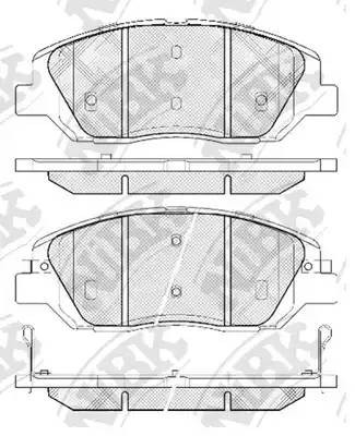 Hyundai SantaFe 06-/13-/Sorento 09-/SS Actyon NEW 2011- Тормозные колодки перед PN0446 NIBK