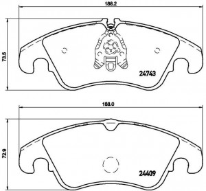 Колодки торм.пер. P85098 BREMBO
