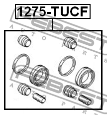 Hyundai Tucson/SonataEF/Sportage 06-09 р-кт суппорта перед (резинки+сальники+сма 1275-TUCF FEBEST