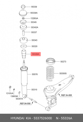 Hyundai SantaFe 00-05 Отбойник задн амортизатора 55375-26000 HYUNDAI KIA