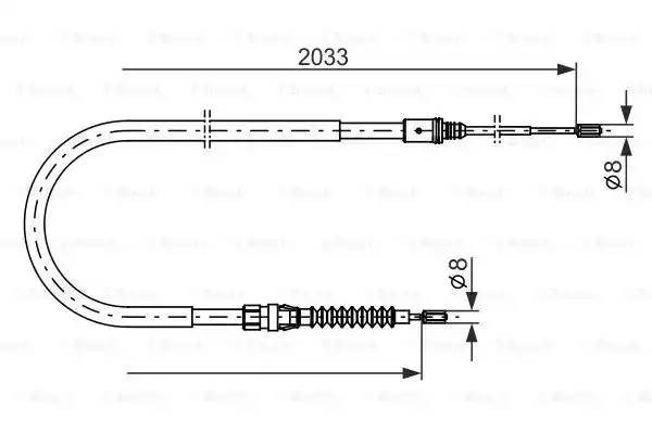 Peugeot 308, Citroen C4 трос ручника 1 987 482 190 BOSCH