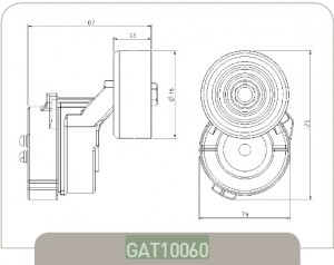 Hyundai Porter 2/Starex H-1 04-/Kia Sorento D4CB 02-10 - натяжитель приводного р GAT10060 GMB