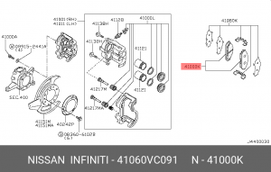 Nissan Patrol колодки тормозные передние 41060VC091 NISSAN INFINITI