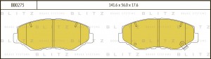 Honda CR-V 02-06, Pilot USA 03-, Stepwagon IV RK_ 09-15 колодки тормозные передн BB0275 BLITZ